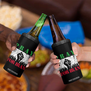 Pray For Iran 4 in 1 Can Cooler Tumbler Support Iranian People Peace TS12 Print Your Wear