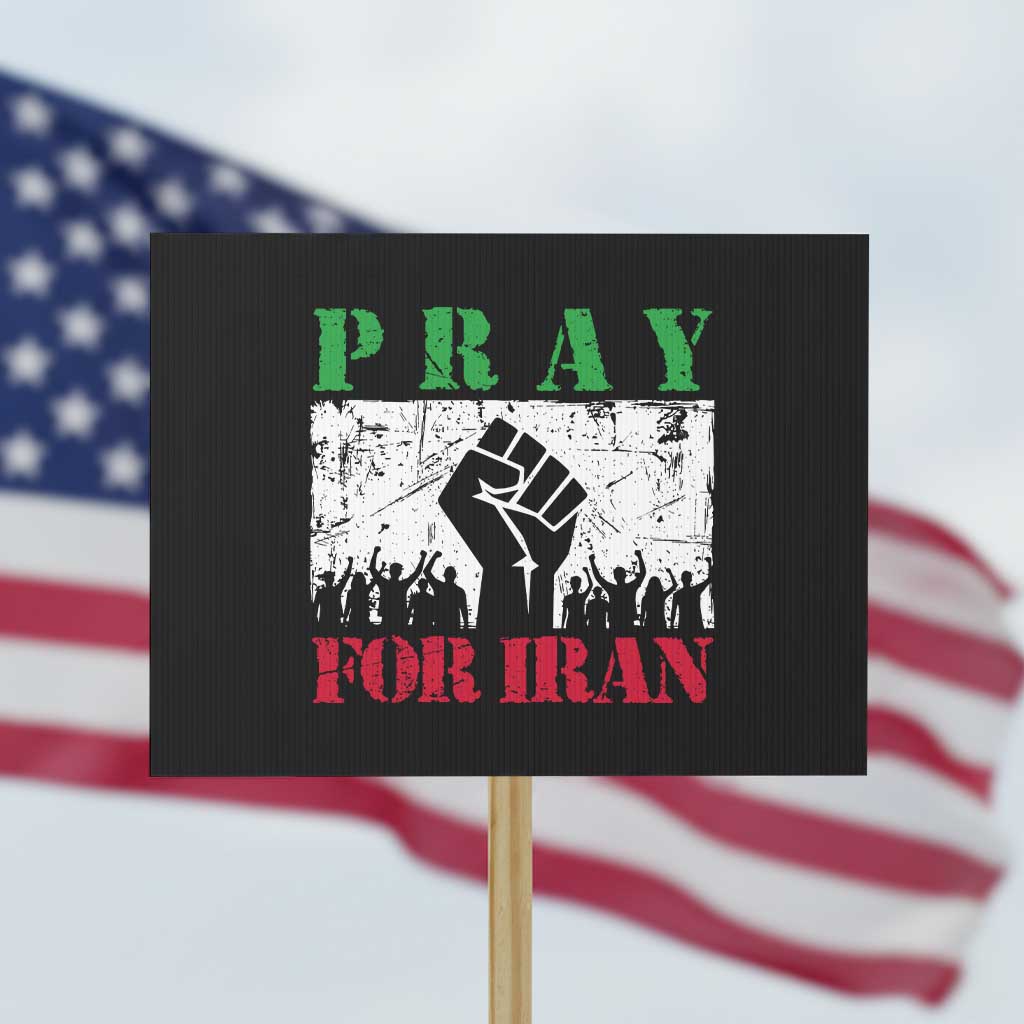 Pray For Iran Protest Sign Support Iranian People Peace TS12 Horizontal 18