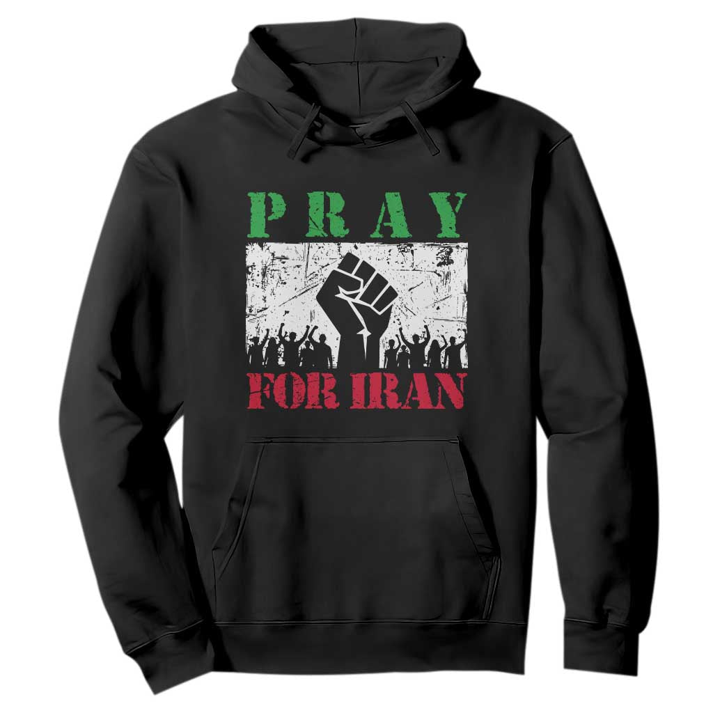 Pray For Iran Hoodie Support Iranian People Peace TS12 Black Print Your Wear