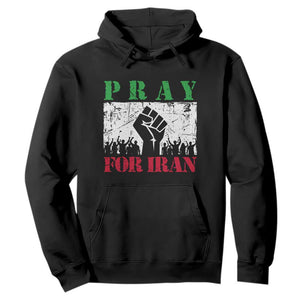 Pray For Iran Hoodie Support Iranian People Peace TS12 Black Print Your Wear