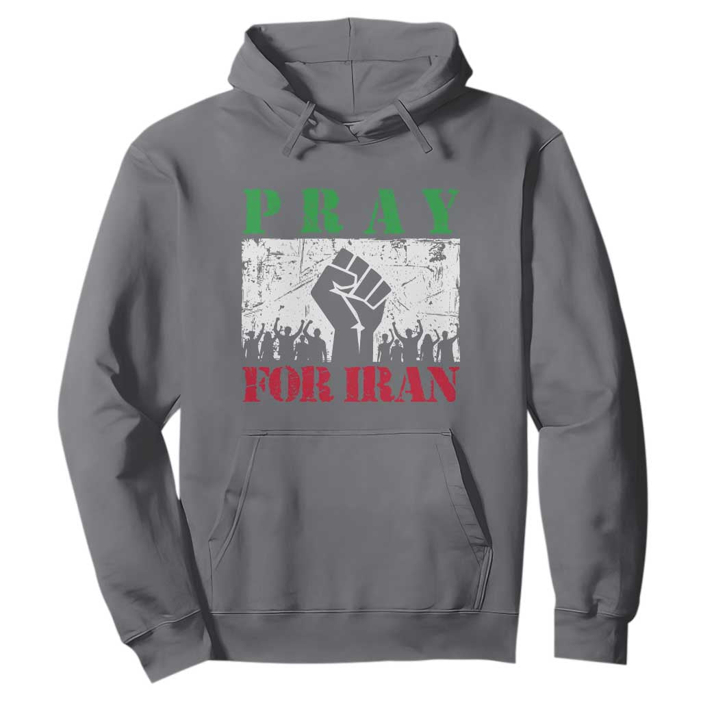Pray For Iran Hoodie Support Iranian People Peace TS12 Charcoal Print Your Wear