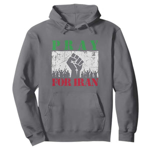 Pray For Iran Hoodie Support Iranian People Peace TS12 Charcoal Print Your Wear