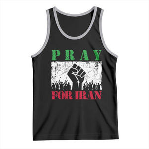 Pray For Iran Tank Top Support Iranian People Peace TS12 Black Athletic Heather Print Your Wear