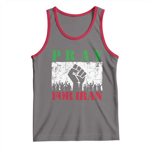 Pray For Iran Tank Top Support Iranian People Peace TS12 Deep Heather Red Print Your Wear