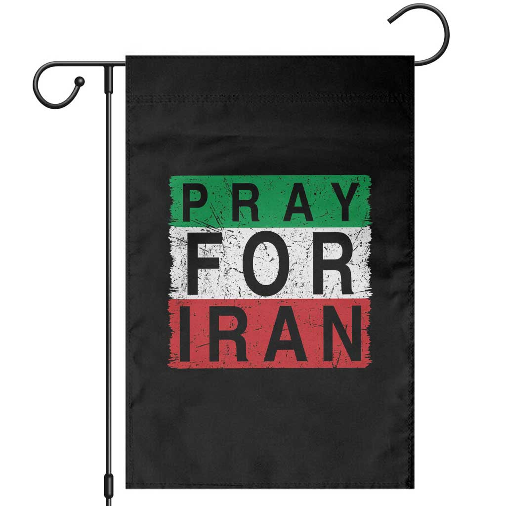 Pray For Iran Garden Flag Support Peace For Iran TS12 Black Print Your Wear
