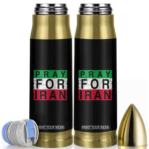 Pray For Iran Bullet Tumbler Support Peace For Iran TS12 Black Print Your Wear