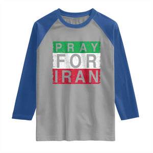 Pray For Iran Raglan Shirt Support Peace For Iran TS12 Sport Gray Royal Print Your Wear