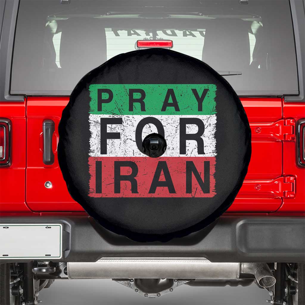 Pray For Iran Spare Tire Cover Support Peace For Iran TS12 Black Print Your Wear