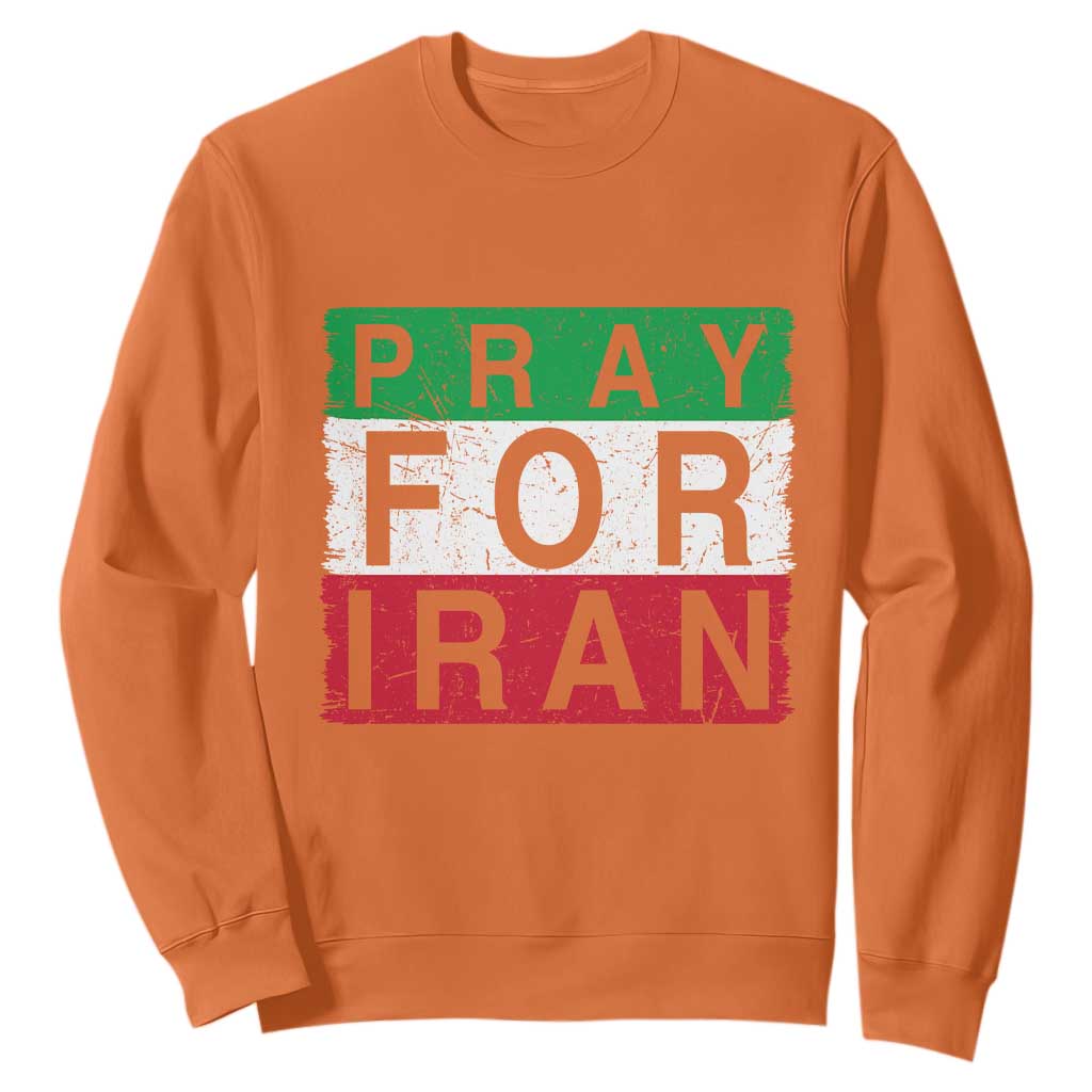 Pray For Iran Sweatshirt Support Peace For Iran TS12 Orange Print Your Wear