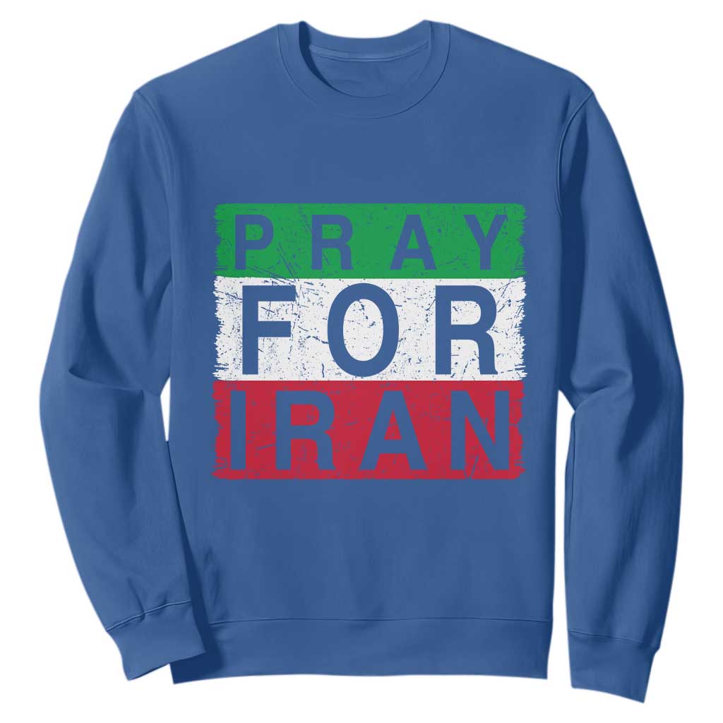 Pray For Iran Sweatshirt Support Peace For Iran TS12 Royal Blue Print Your Wear
