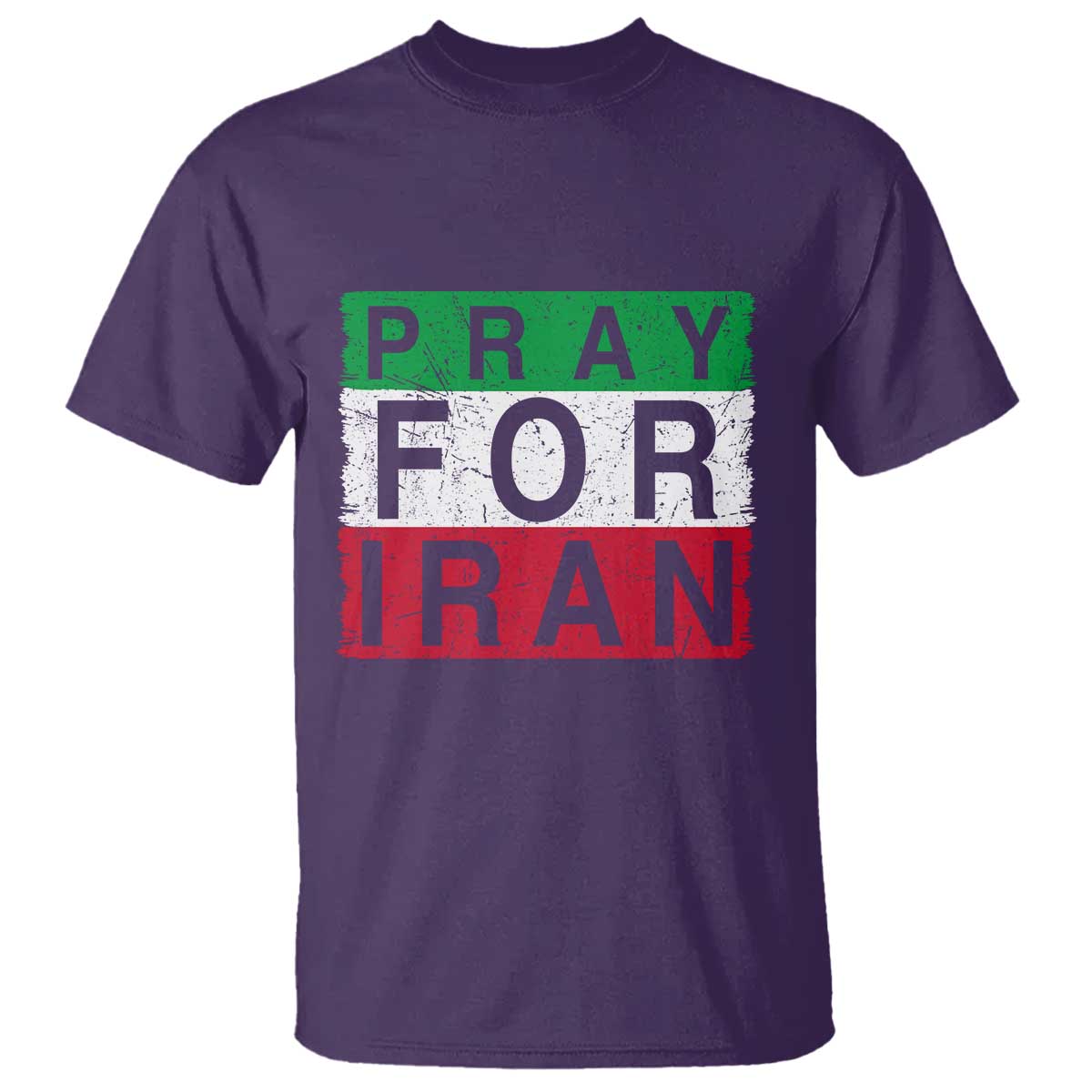 Pray For Iran T Shirt Support Peace For Iran TS12 Purple Print Your Wear