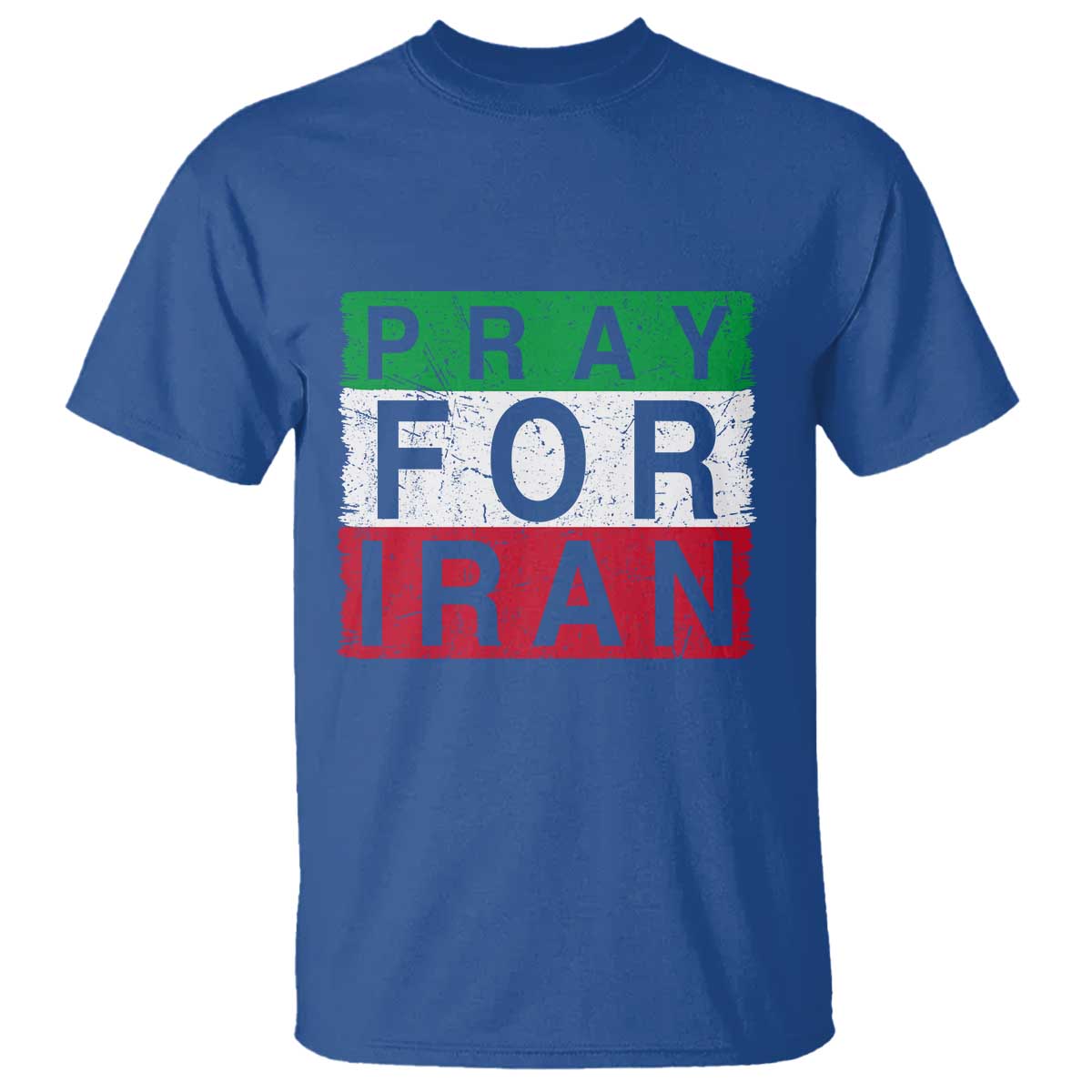 Pray For Iran T Shirt Support Peace For Iran TS12 Royal Blue Print Your Wear