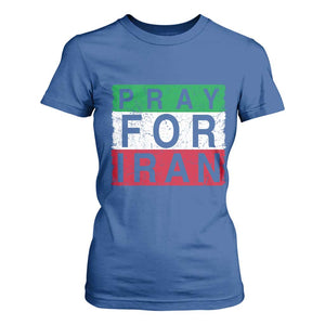 Pray For Iran T Shirt For Women Support Peace For Iran TS12 Royal Blue Print Your Wear