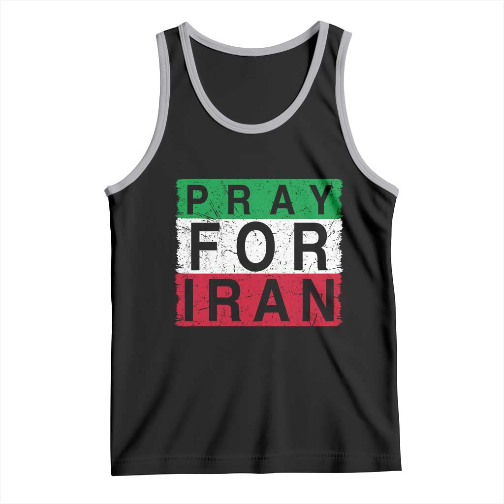 Pray For Iran Tank Top Support Peace For Iran TS12 Black Athletic Heather Print Your Wear