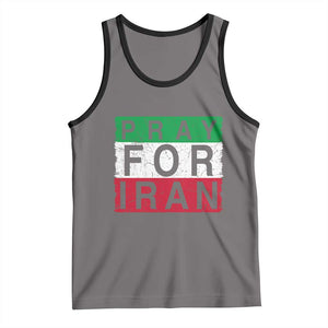 Pray For Iran Tank Top Support Peace For Iran TS12 Deep Heather Black Print Your Wear