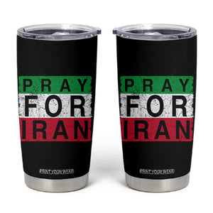 Pray For Iran Tumbler Cup Support Peace For Iran TS12 Black Print Your Wear