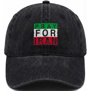 Pray For Iran Washed Cotton Baseball Cap Support Peace For Iran TS12 Print Your Wear