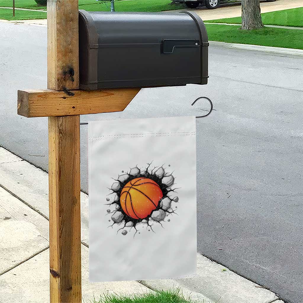 Funny Basketball Bursting Through Wall Garden Flag Sports Fan Gift TS12 Print Your Wear