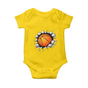 Funny Basketball Bursting Through Wall Baby Onesie Sports Fan Gift TS12 Daisy Print Your Wear