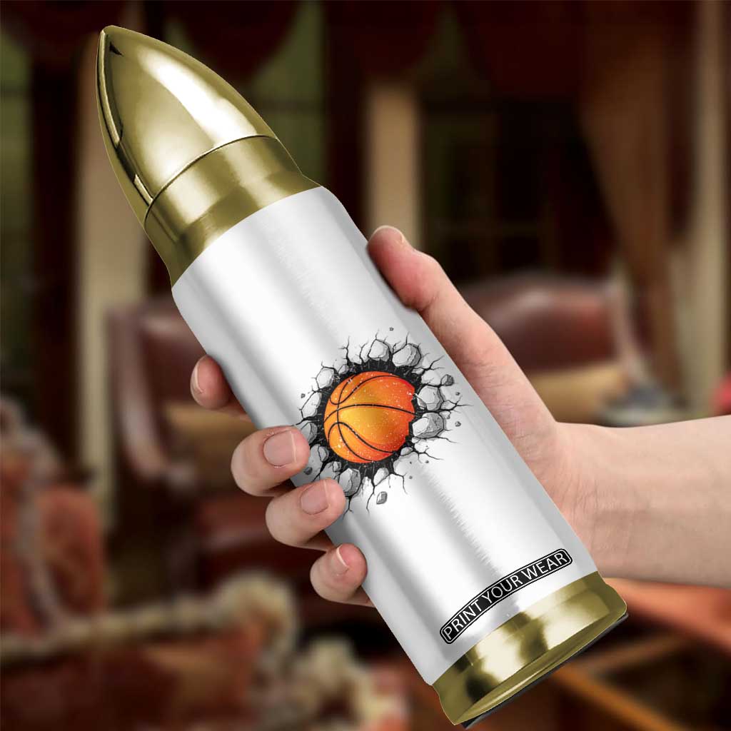 Funny Basketball Bursting Through Wall Bullet Tumbler Sports Fan Gift TS12 Print Your Wear
