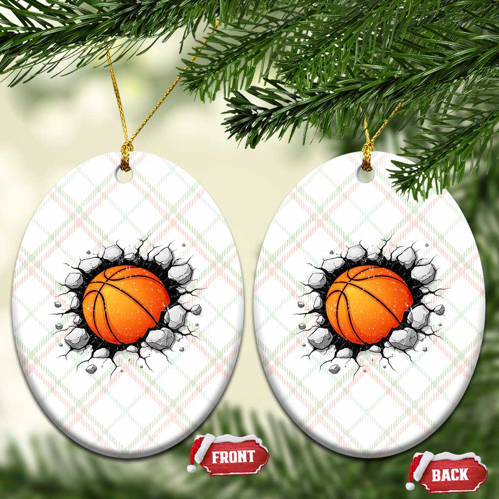 Funny Basketball Bursting Through Wall Ceramic Ornament Sports Fan Gift TS12 Print Your Wear