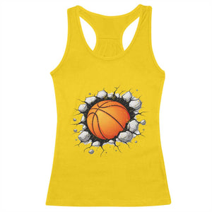 Funny Basketball Bursting Through Wall Racerback Tank Top Sports Fan Gift TS12 Daisy Print Your Wear