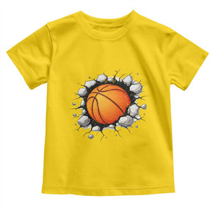 Funny Basketball Bursting Through Wall Toddler T Shirt Sports Fan Gift TS12 Daisy Print Your Wear