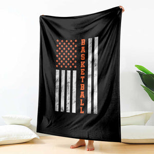 American Flag Basketball Throw Blanket USA Sports Fan TS12 Print Your Wear