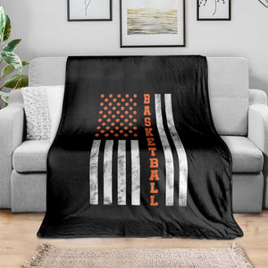 American Flag Basketball Throw Blanket USA Sports Fan TS12 Print Your Wear