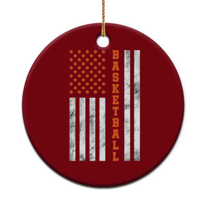American Flag Basketball Ceramic Ornament USA Sports Fan TS12 1pc Red Print Your Wear