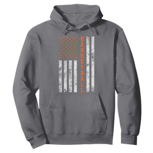 American Flag Basketball Hoodie USA Sports Fan TS12 Charcoal Print Your Wear