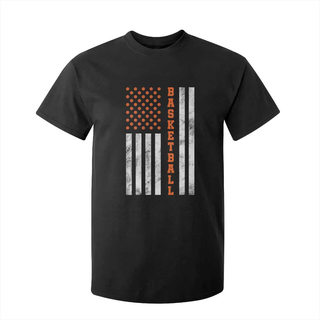 American Flag Basketball T Shirt For Kid USA Sports Fan TS12 Black Print Your Wear