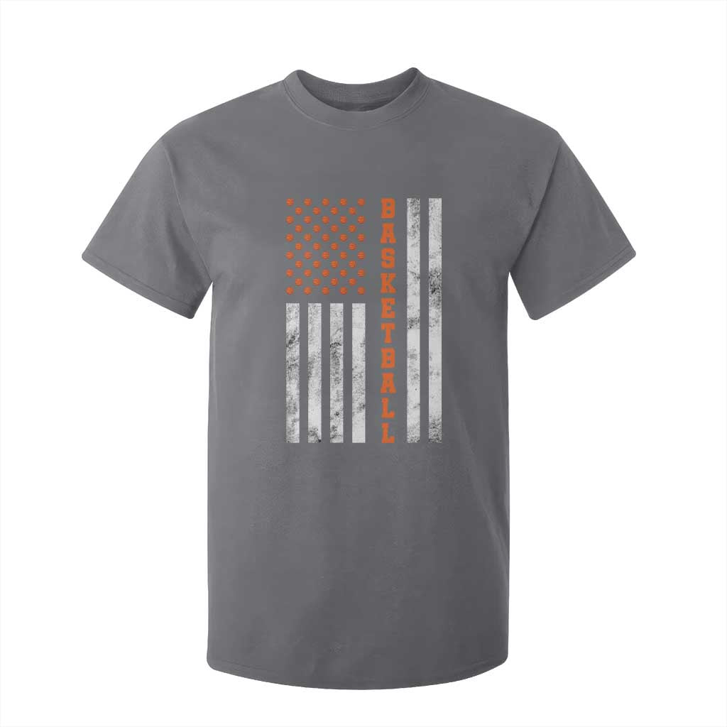American Flag Basketball T Shirt For Kid USA Sports Fan TS12 Charcoal Print Your Wear