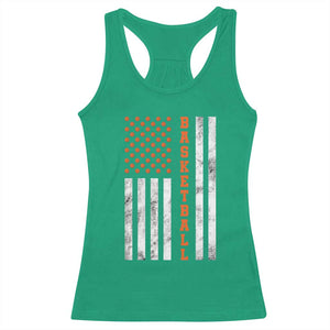 American Flag Basketball Racerback Tank Top USA Sports Fan TS12 Irish Green Print Your Wear