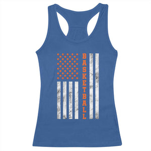 American Flag Basketball Racerback Tank Top USA Sports Fan TS12 Royal Blue Print Your Wear