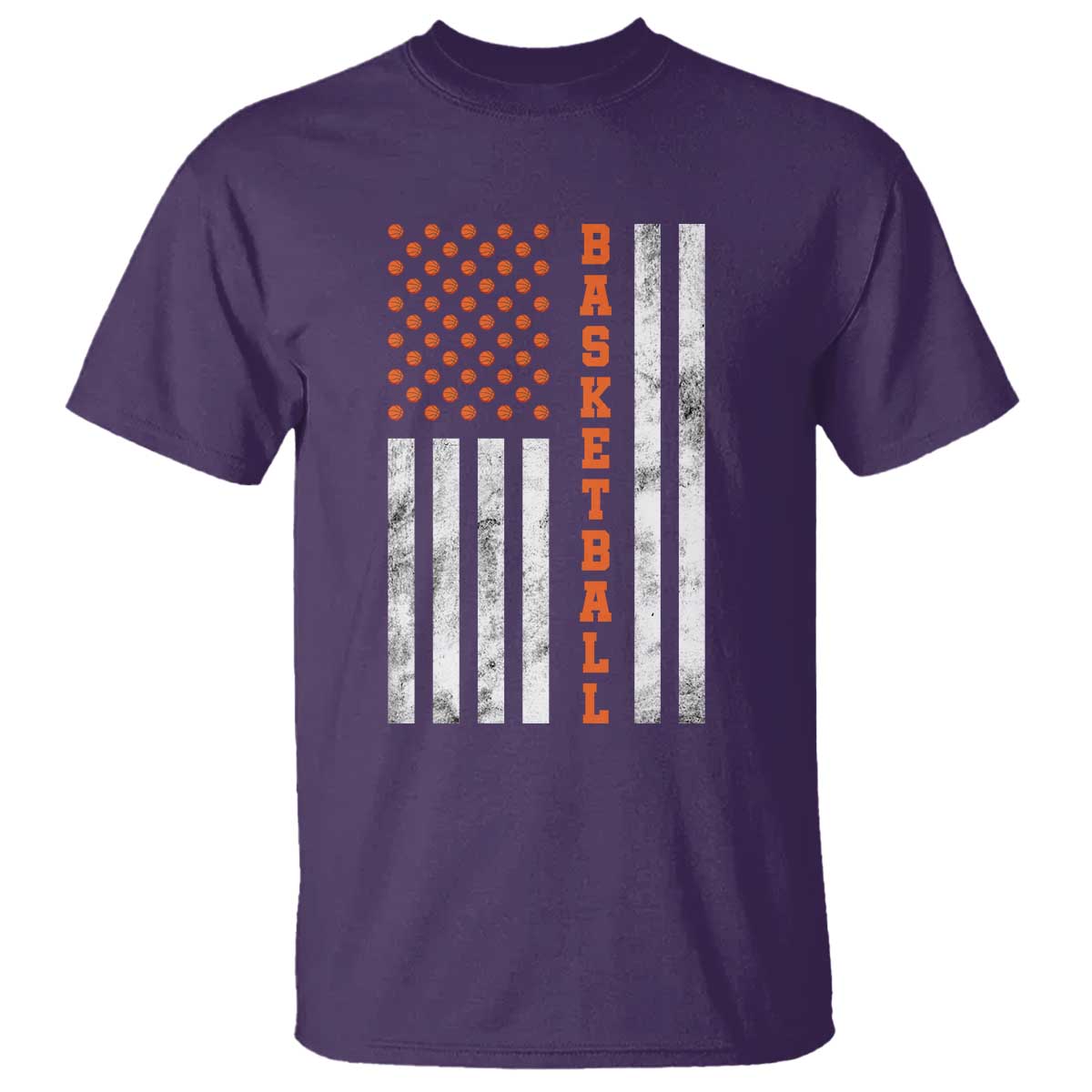American Flag Basketball T Shirt USA Sports Fan TS12 Purple Print Your Wear