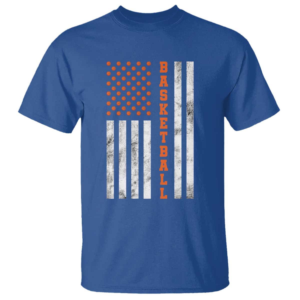 American Flag Basketball T Shirt USA Sports Fan TS12 Royal Blue Print Your Wear
