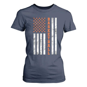 American Flag Basketball T Shirt For Women USA Sports Fan TS12 Navy Print Your Wear