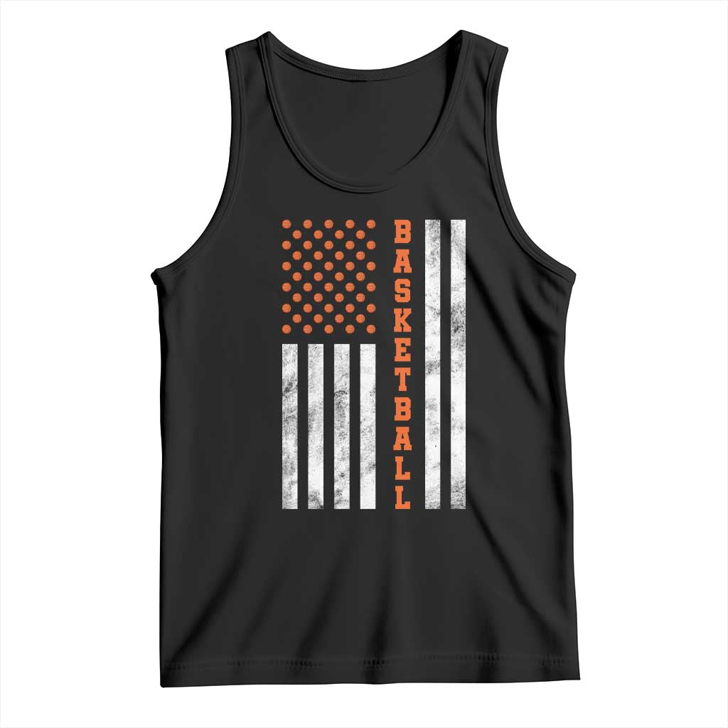 American Flag Basketball Tank Top USA Sports Fan TS12 Black Print Your Wear