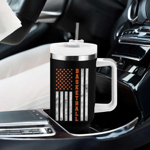 American Flag Basketball Tumbler With Handle USA Sports Fan TS12 Print Your Wear