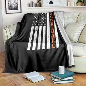 American Flag Basketball Throw Blanket Patriotic Sports Lover Gift TS12 Print Your Wear