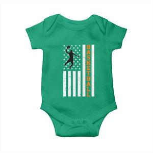 American Flag Basketball Baby Onesie Patriotic Sports Lover Gift TS12 Irish Green Print Your Wear