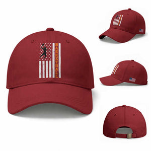 American Flag Basketball Baseball Cap Patriotic Sports Lover Gift TS12 Baseball Cap Universal Fit Cherry Red Print Your Wear
