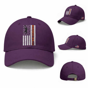 American Flag Basketball Baseball Cap Patriotic Sports Lover Gift TS12 Baseball Cap Universal Fit Purple Print Your Wear