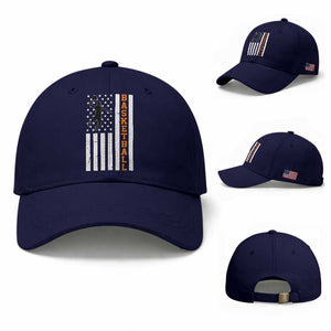 American Flag Basketball Baseball Cap Patriotic Sports Lover Gift TS12 Baseball Cap Universal Fit Dark Blue Print Your Wear
