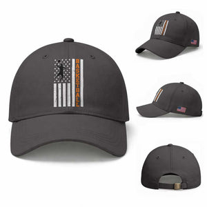 American Flag Basketball Baseball Cap Patriotic Sports Lover Gift TS12 Baseball Cap Universal Fit Dark Gray Print Your Wear