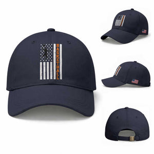 American Flag Basketball Baseball Cap Patriotic Sports Lover Gift TS12 Baseball Cap Universal Fit Navy Print Your Wear