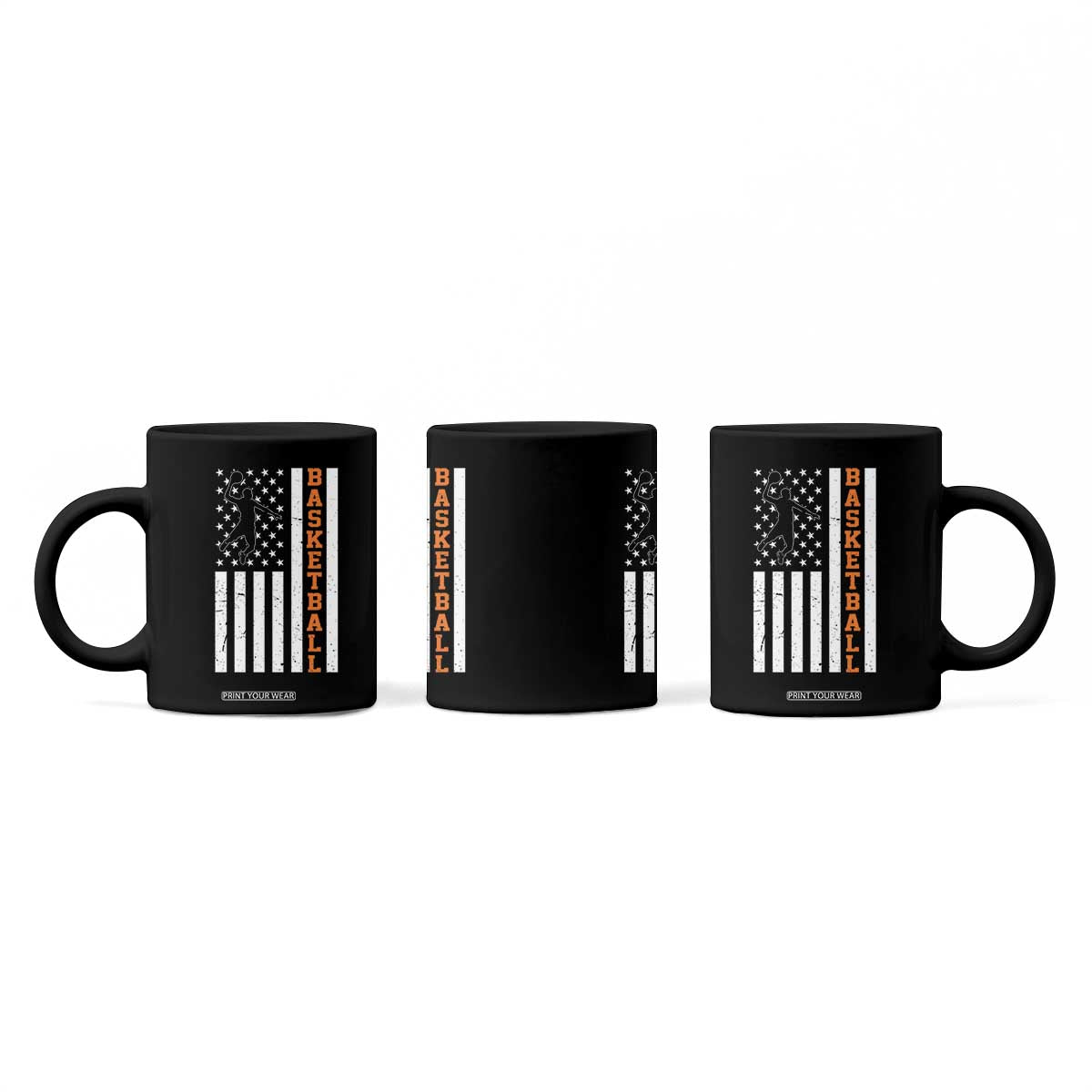 American Flag Basketball Coffee Mug Patriotic Sports Lover Gift TS12 Print Your Wear