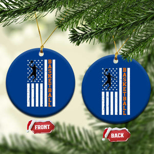 American Flag Basketball Ceramic Ornament Patriotic Sports Lover Gift TS12 1pc Blue Print Your Wear
