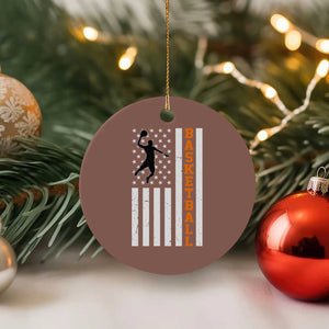 American Flag Basketball Ceramic Ornament Patriotic Sports Lover Gift TS12 1pc Mocha Print Your Wear